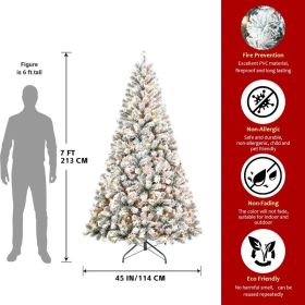 PVC, Christmas Tree, Christmas Decorations,  With Lights (Option: 7ft)